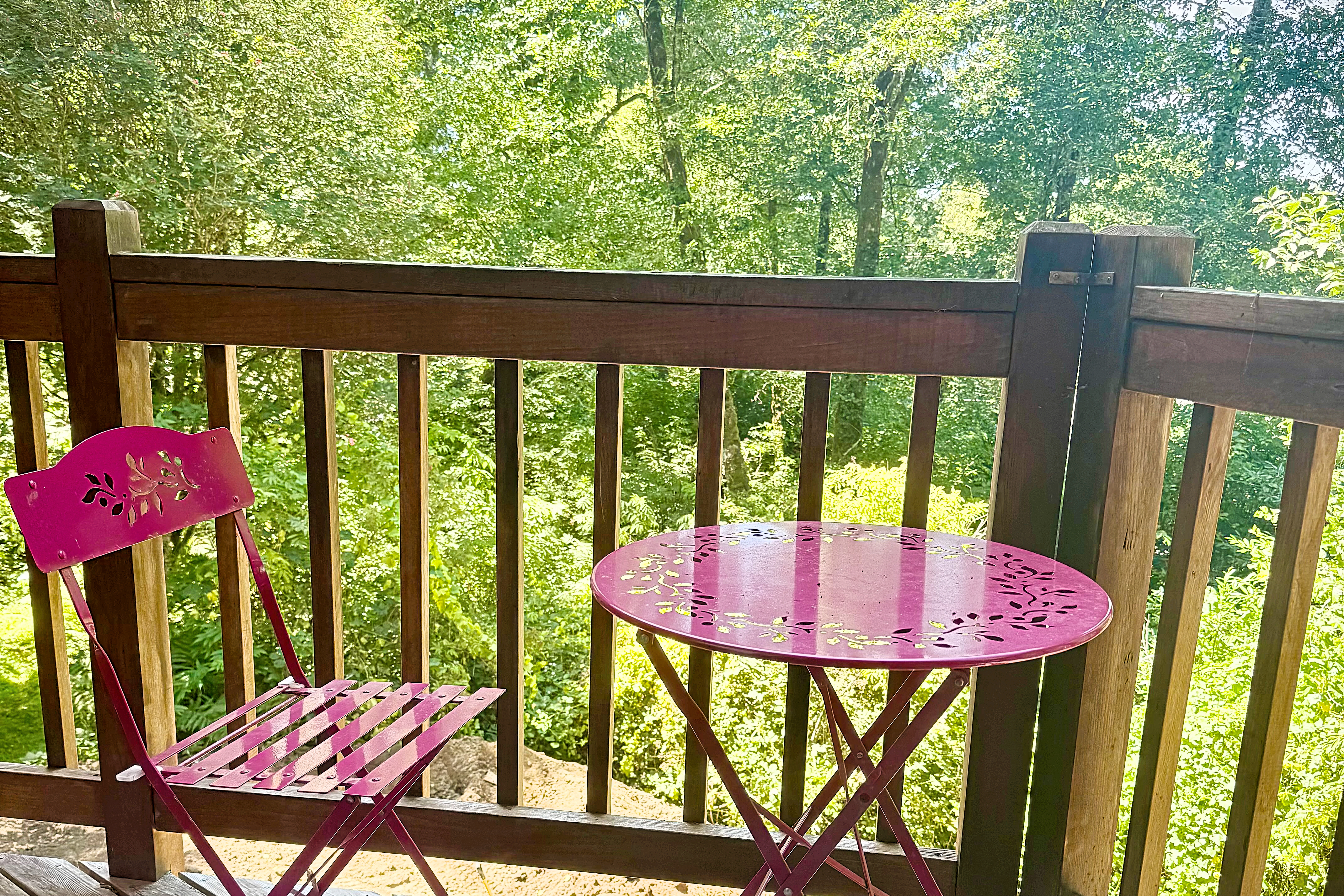 The private balcony off the king bedroom.