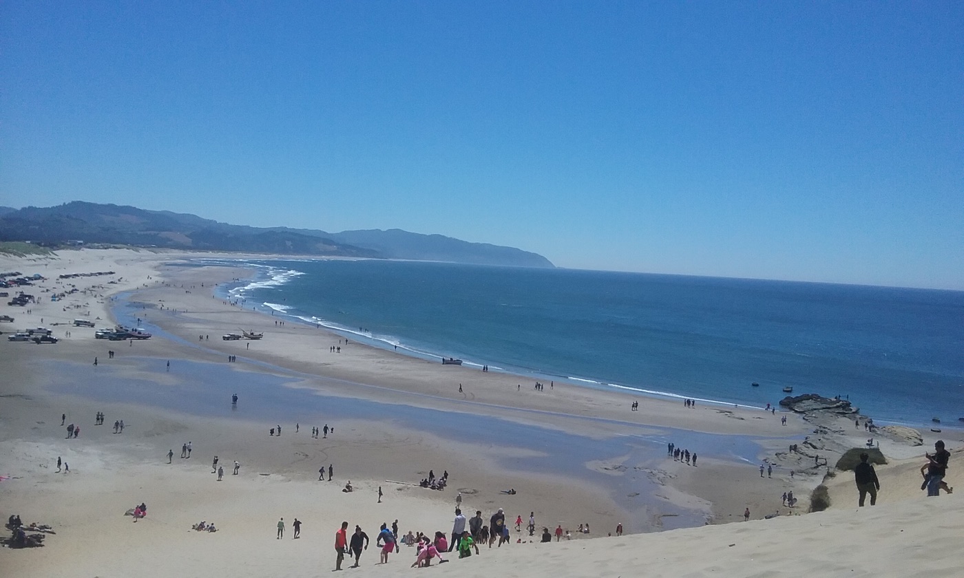 Pacific City coastline and Haystack Rock from Cape Kiwanda
