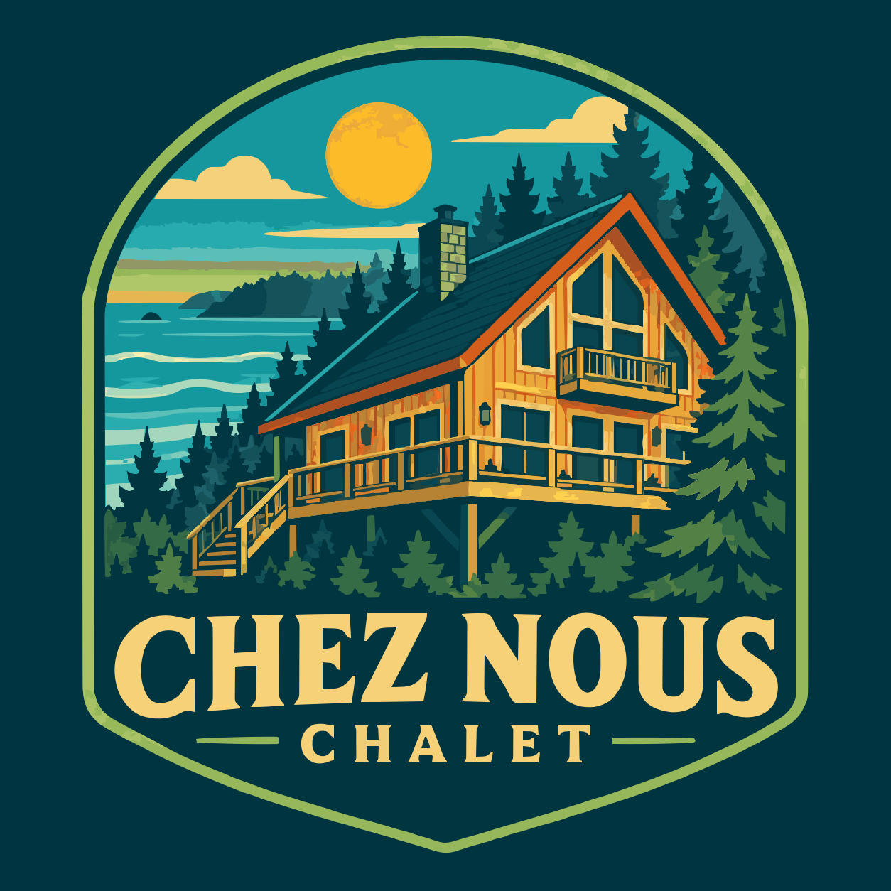 Chez Nous Chalet forest emblem